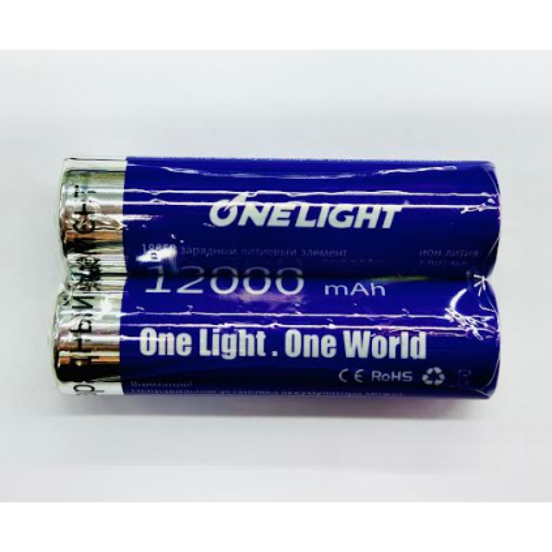Акумулятор LI-ON 18650 мА·год OneLight (12000mah/3.7V/7.4WH) Фіолетовий/ART5007 (2шт/пакет)