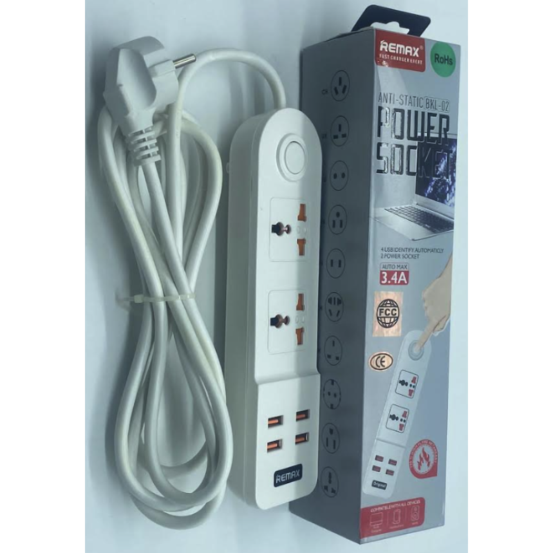 Мережевий подовжувач Anti-Static BKL-02 Power Socket (2-роз“єми/4-USB/3.4A) Мережевий подовжувач Anti-Static BKL-02 Power Socket (2-роз“єми/4-USB/3.4A)