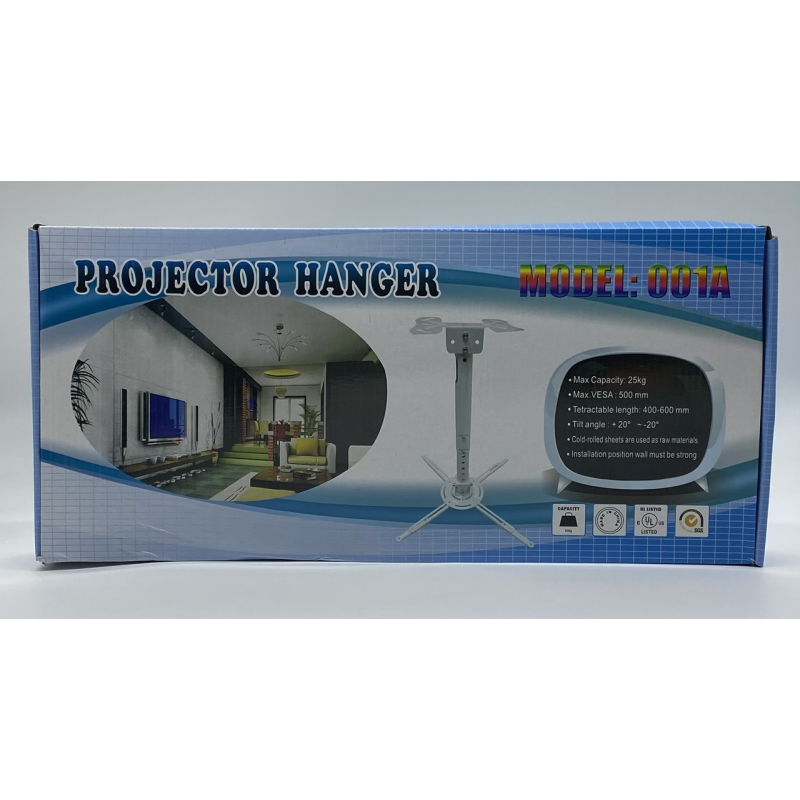 Кронштейн для ПРОЕКТОРА / Projector Hanger (Чорний колір Метал — Стіна) 001A Кронштейн для ПРОЕКТОРА / Projector Hanger (Чорний колір Метал — Стіна) 001A