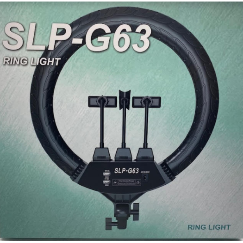 Кільцева LED лампа SL G63 пульт (3 кріплення для телефону 63см з живленням) Кільцева LED лампа SL G63 пульт (3 кріплення для телефону 63см з живленням)