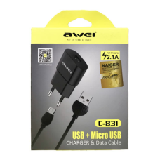 Мережевий зарядний пристрій Awei C-831 2.1 A (Micro-V8)
