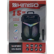 Колонка KIMISO QS-1520 BT (з дротовим мікрофоном) (15“BASS / 4500W)