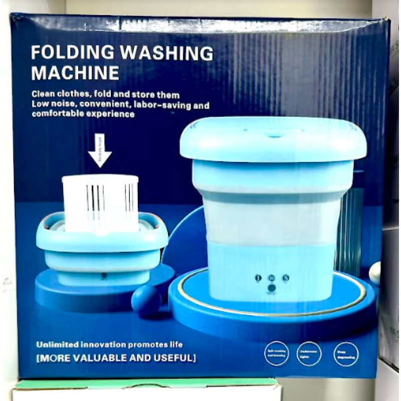 Портативна складана машина 2в1 з відром 10 л Folding Washing Machine/ART-5014