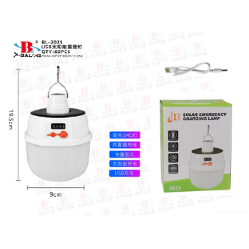 Лампа для кемпінгу X-BAIL BL-2025 SOLAR/Emergency Charging Camping Bulb (60 шт.) Лампа для кемпінгу X-BAIL BL-2025 SOLAR/Emergency Charging Camping Bulb (60 шт.)