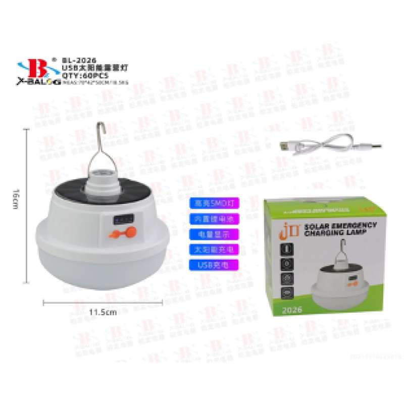 Лампа для кемпінгу X-BAIL BL-2026 SOLAR/Emergency Charging Camping Bulb Лампа для кемпінгу X-BAIL BL-2026 SOLAR/Emergency Charging Camping Bulb
