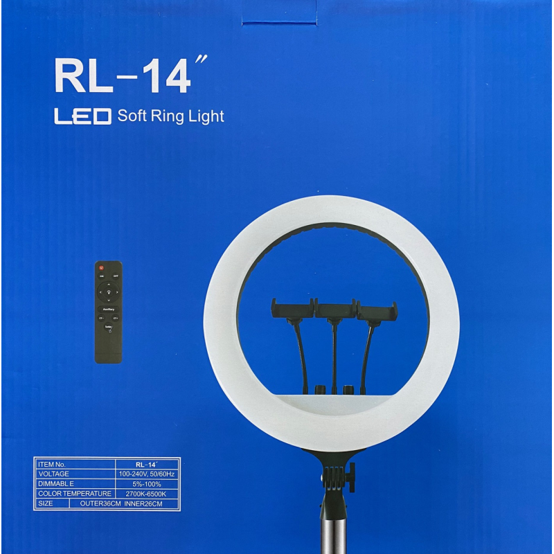 Кільцева світлодіодна лампа RL14 (36cм+36W) Кільцева світлодіодна лампа RL14 (36cм+36W)
