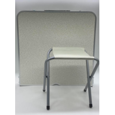 Стіл для пікніка з 4 стільцями Folding Table (60х120 см) срібло