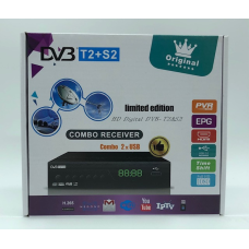 Тюнер TS/S2 ORIGNIAL 9901 DVB T2 12 V (Метал) / Біла коробка (40 шт.)