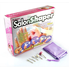Набір для манікюру, фрезер для нігтів SALON SHAPER + 5 насадок / ART-0026 (60 шт.)
