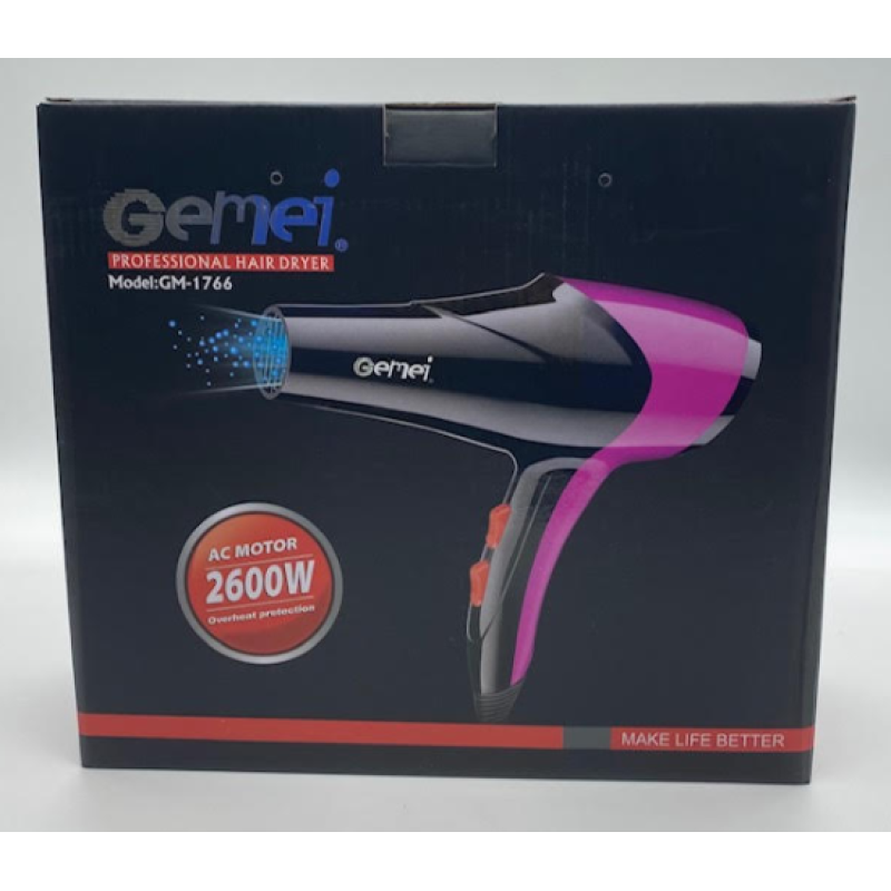 Фен GEMEI GM1766 2600Вт (24шт) Фен GEMEI GM1766 2600Вт (24шт)