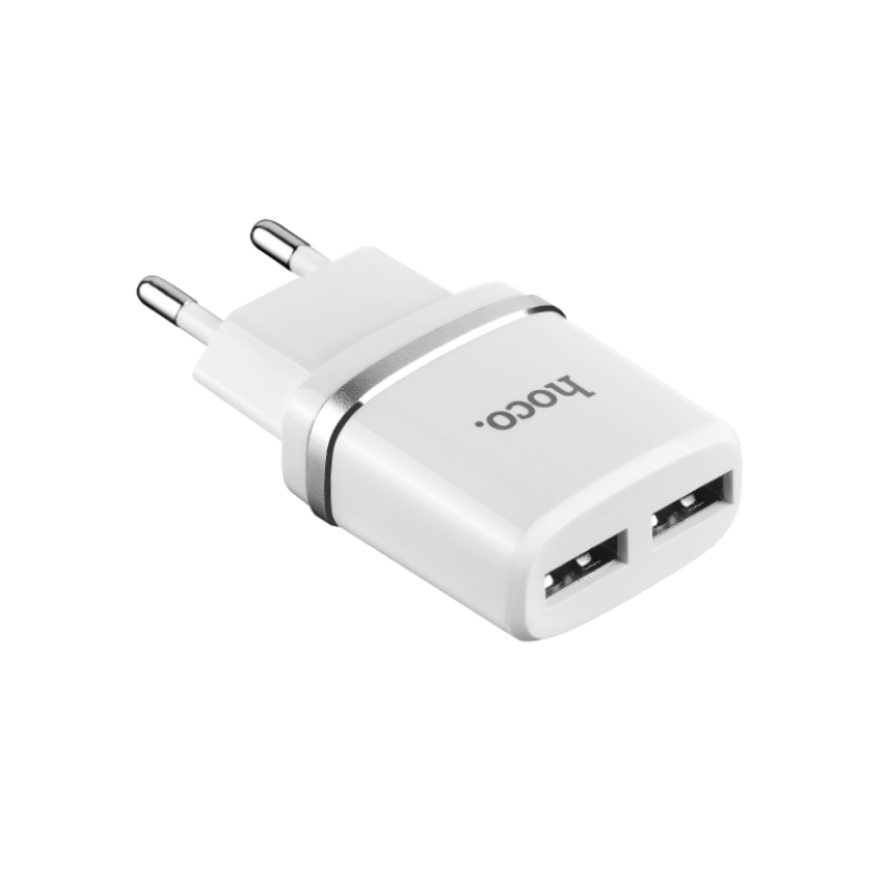 Мережевий зарядний пристрій HOCO C12 (2.4A — 2 USB) (100 шт.) Мережевий зарядний пристрій HOCO C12 (2.4A — 2 USB) (100 шт.)