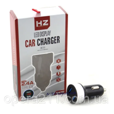 Заряджання Адаптер CAR USB HC6 (Вольтметр-2.4) HZ Global Supplier
