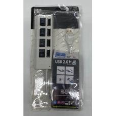 USB HUB подовжувач на 4 портів з підсвіткою/ART-0452 (чорний) (200шт)
