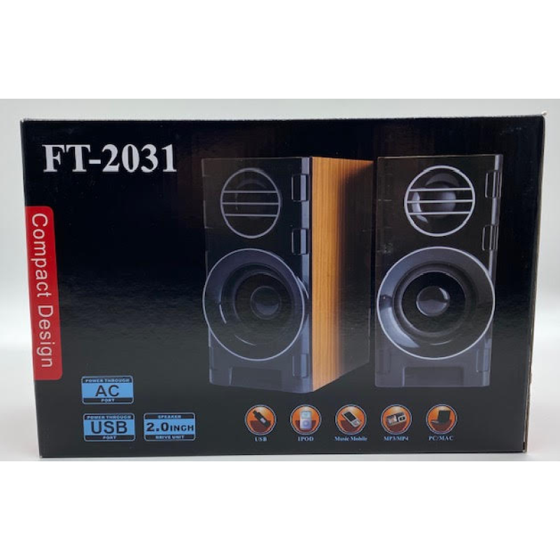 Комп“ютерні колонки PC 2.0 F&T FT-2031 (дерев“яний)